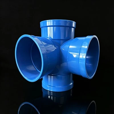 Blue PVC 3D Four-way